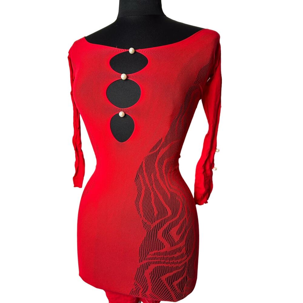 ♡ Women’s Small / Medium Red Lingerie Mesh Dress